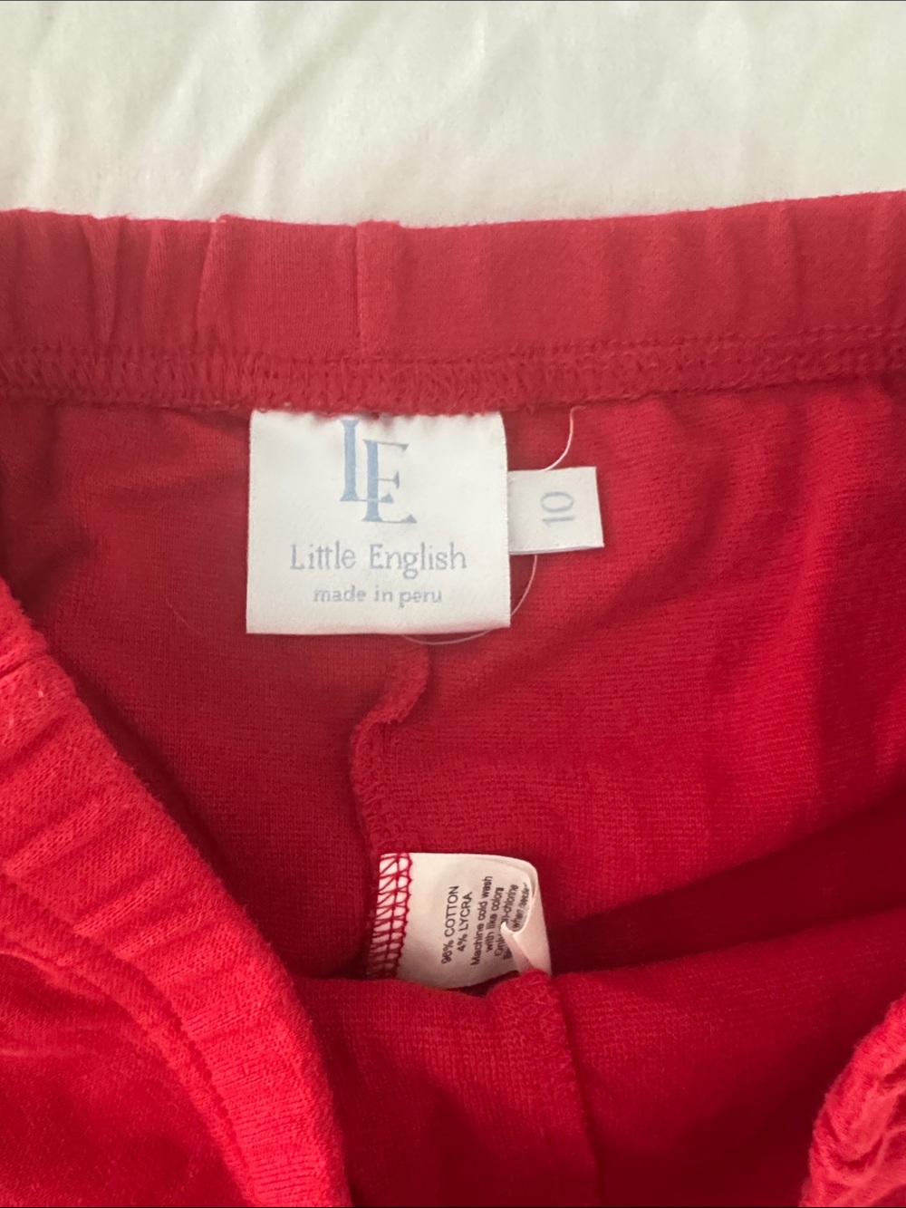 Little English White Ruffle Tank with Red Ruffle Shorts - Picture 3 of 3